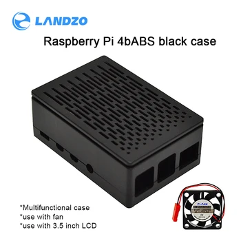 

Raspberry Pi 4 Model B 4b ABS black case protective Multifunctional shell easy to install support 3.5 inch Screen LCD or Fan