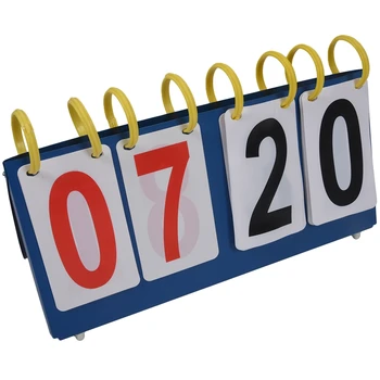 

Portable 4 Digit Scoreboard Sports Flip Score Board Basketball Scorer Tennis