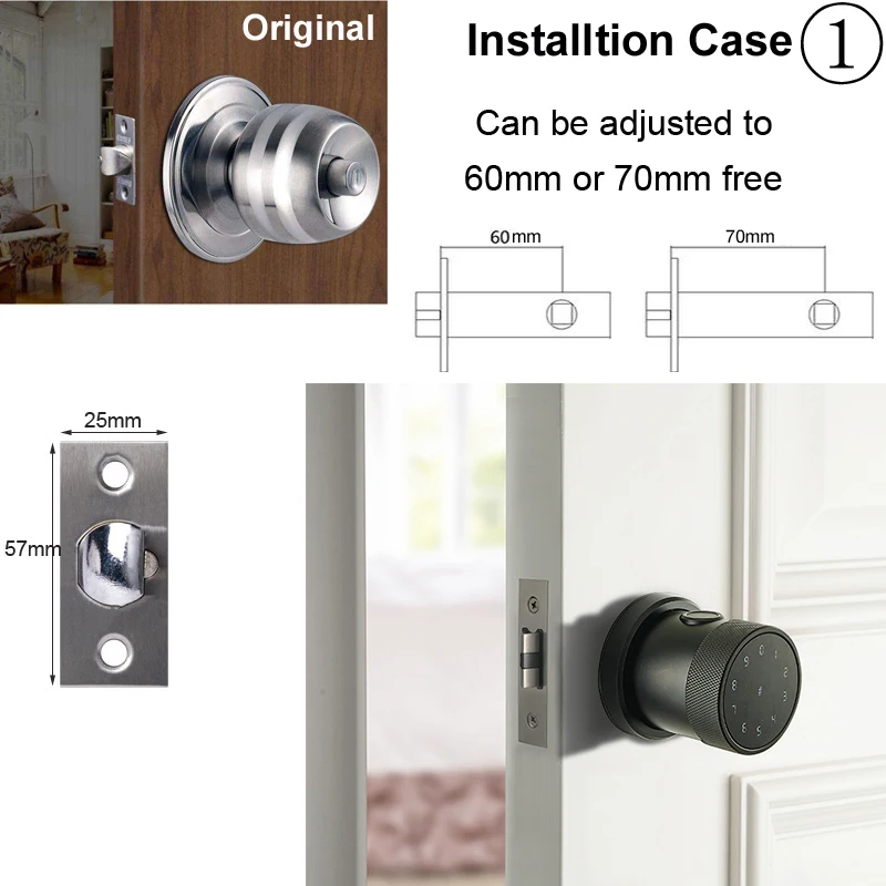 Smart Lock Fingerprint Biometric Door Lock Keyless Touchscreen Keypad Card Electronic Digital Door Lock with TT lock app