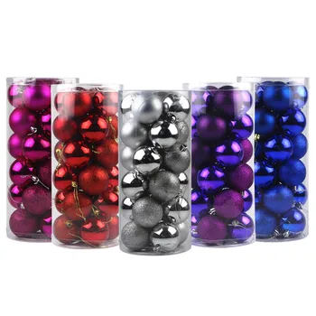 

24Pcs Christmas Decorations Balls Baubles Tree Ornaments Xmas Hanging Ornament Decor Toys Christmas Tree 6cm Ball Baubles L918