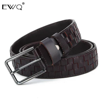 

EWQ / Men's belts hand-woven leather belt fashion hipster casual wild pin buckle belt men's accessories 2020 fashion new 9Y419