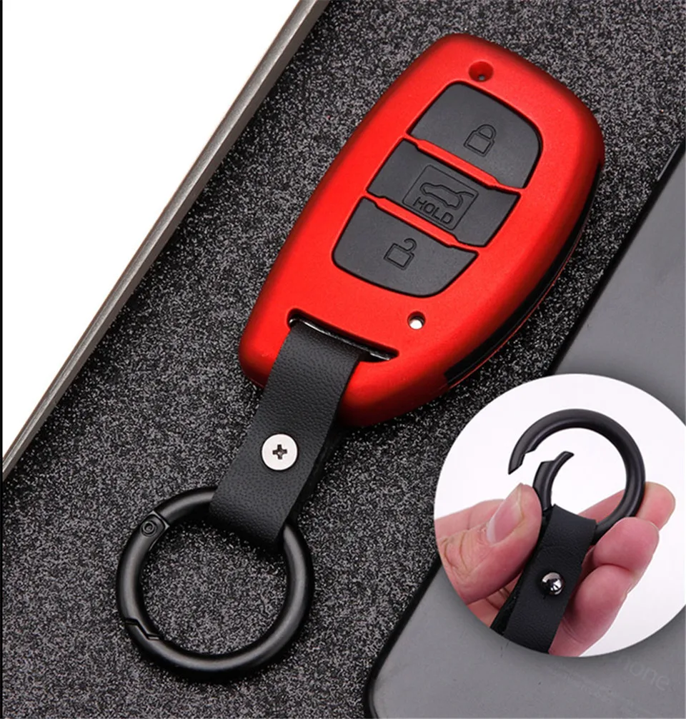 Auto Chiave a distanza Della Copertura di Caso Per Hyundai IX25 IX35 I20 I30 I40 hb20 Santa Fe Creta Solaris 2017 3 Bottoni chiave Borsette in fibra di carbonio - Hf5d54e21d1ca4694b0fbcccefd062796y