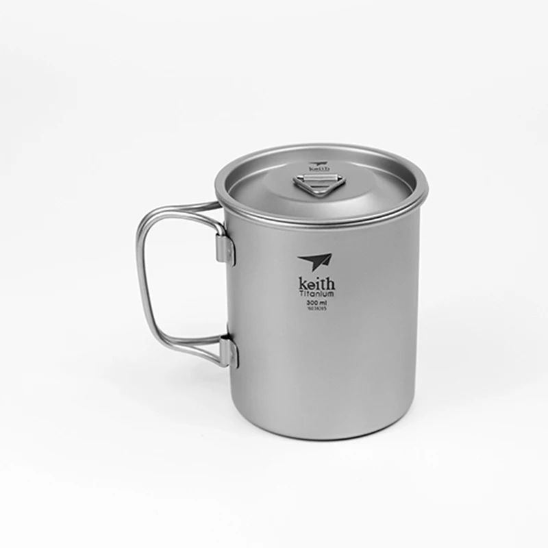 300ml Titanium Cup Folding Mug Office Coffer Drinkware Tea Cup Healthy Non-toxic Bacteriostatic Titanium Mug Ti3201