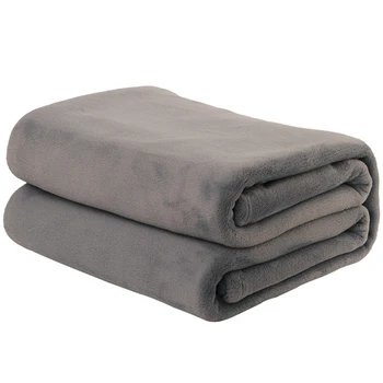 

Household Solid Color Flannel Fleece Blanket Super Soft Cozy Blanket Microfiber Throw Blanket For Office Sofa Bed Couch