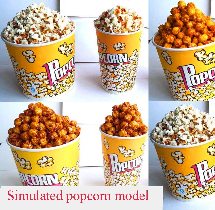 

dummy plastic foods display props fake corn popcorn models food simulation popcorn model display snack street food sample