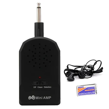 

With 3.5mm Interface Portable Pocket Compact Black Distortion Setting Clean Durable Mini 2W Guitar Amplifier