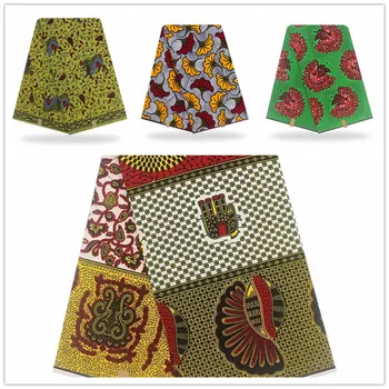 

Top Ankara African prints fabric veritable wax tissu patchwork sewing dress craft material accessory 100%cotton loincloth F207-5