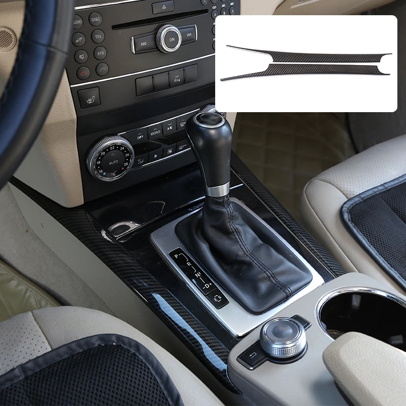 Углеродное волокно для Mercedes benz GLK Class X204 2008- ABS Хромированная Автомобильная центральная консоль украшения полоски отделка Аксессуары