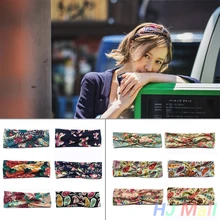 Повязка для волос Йога обертывание цветок Sweatband растягивающаяся лента витая Женская Фитнес Бег дамы тренажерный зал Эластичный Тюрбан