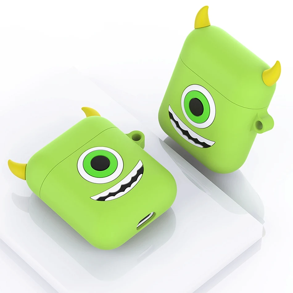 3D милый чехол для наушников Airpods, мягкий силиконовый чехол для наушников из утиного яйца, защитный чехол для Apple Airpods 1 2, чехол для наушников - Цвет: 18M