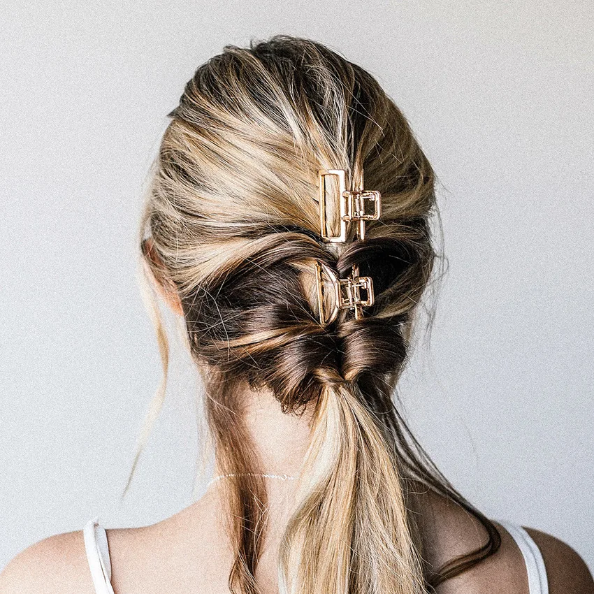 

Hairpin Geometric Rectangle Small Grab Clip Fashion Classic Trend Retro Temperament Senior Party Birthday Gift Accessories