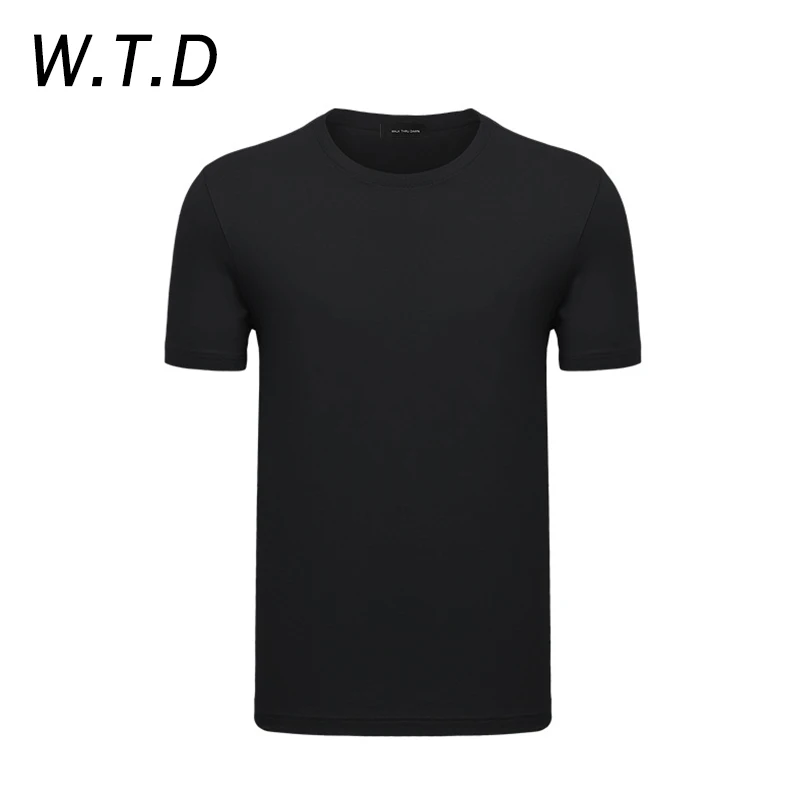 W.T.D новая хлопковая мужская одежда 25 цветов s футболки с коротким рукавом