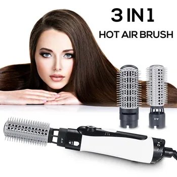 

DropShipping Professional Electric Hair Curler Roller Curling Iron Brush Rotating Hair Dryer Comb 2In1 Hair Styler Styling Tools