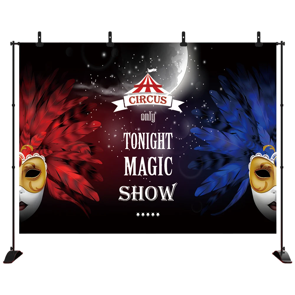

Carnival Photography backdrop Mardi Gras mask masquerade circus party magic show customize photo background photocall