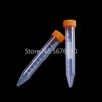 

200pcs/lot 10ml Plastic Transparent Centrifuge Tube with Scale Conical Bottom Centrifuge Tube with Colourful Threaded Cover