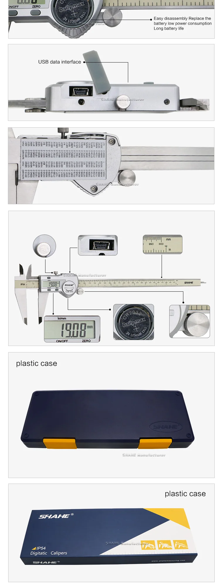 Shahe Digital Stainless Steel Vernier Caliper Slide Gauge Digital Caliper 300mm Paquimetro Digital Caliper Gauge