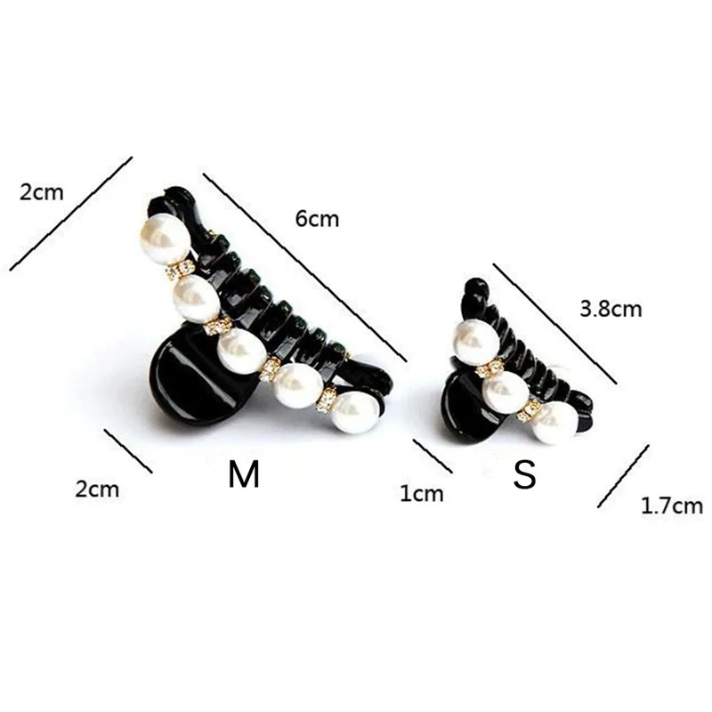 Мини-бабочка заколка для волос заколки для волос шпильки для волос с жемчугом для женщин мини-заколка для волос зажим для волос Краб аксессуары для волос - Цвет: S size
