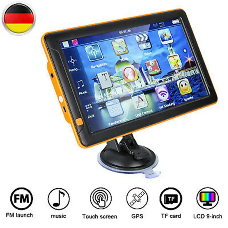 Suitable in Europe Map 9 Inch High Quality Multi function Touchscreen Truck Car Navigation Device Europe Map