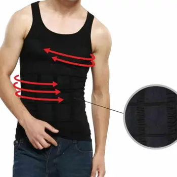 

Men Women Ultra Lift Body Slimming Shaper Chest Compression Shaper Vest Tank Tops Casual Solid Clothes Summer 2019 New Hot Sale