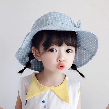 

Hat for girls Summer Cute Princess Baby Hat With lattice Bowknot Baby Girl Cap Toddler Kids Beach Bucket Hats Panama Sun Hat