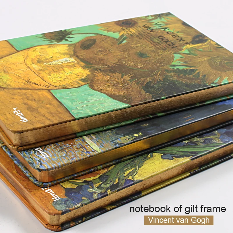 

Gilt Frame Van Gogh Notebook Diary Notepad Note Book Bullet Journal Filofax Agenda Papelaria Schedule Weekly Planner School A5