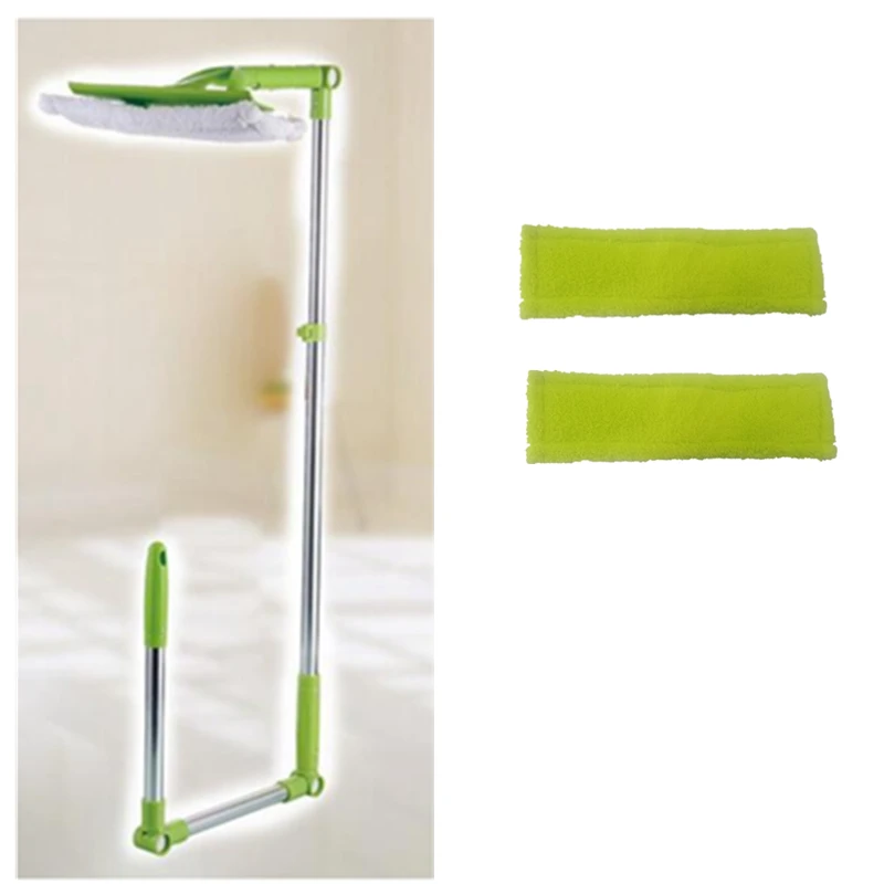 1brush2Replace cloth Новая телескопическая Многоуровневая Чистящая губка для стекла Mop, щетка для мытья окон, щетка для пыли, Легкая очистка окон Hobot - Цвет: 1brush2Replace cloth