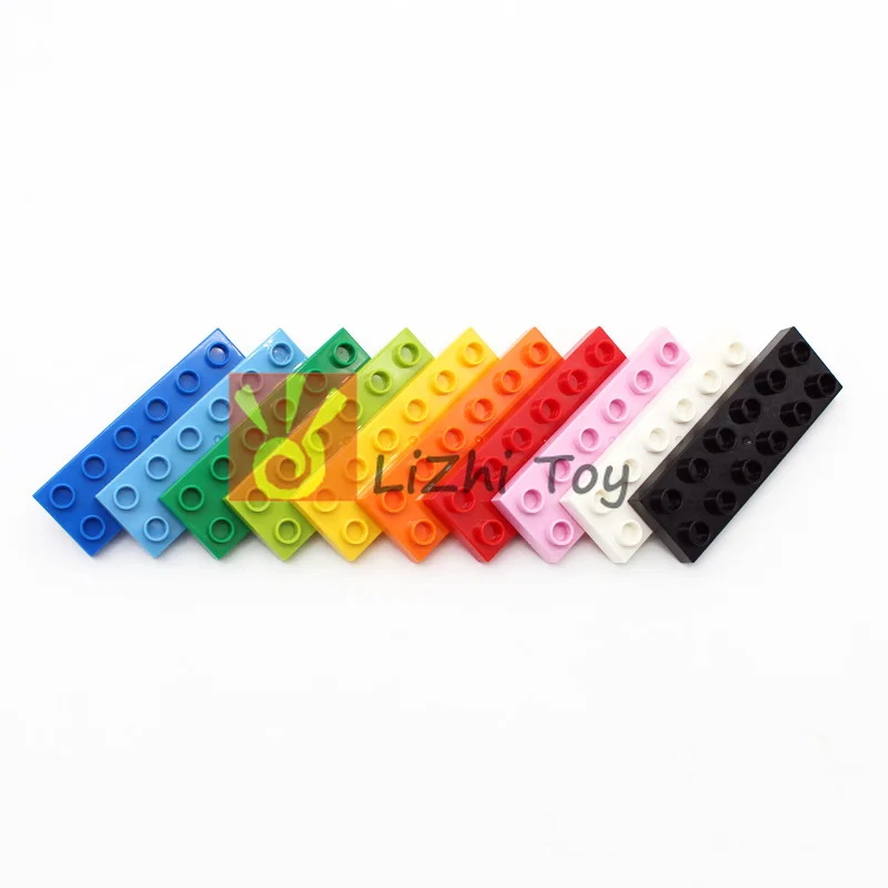 MOC DIY большой строительный блок Duplo 98233 кирпич 2X6X1/2 (толстый) размер собранные