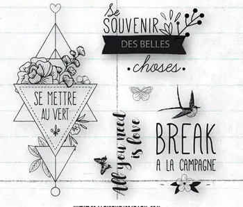 

french Clear Silicone Stamp / seal for DIY Scrapbooking / Album Decorative Clear Stamp Sheets A076