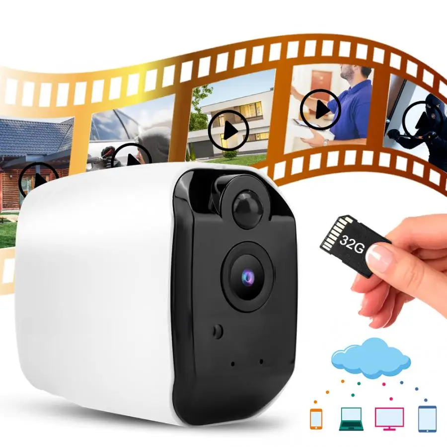 Камера безопасности Wifi 1080P камера высокой четкости 166 градусов широкоугольный CCTV поддержка для Alexa