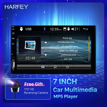 

Harfey 7" Universal 2 din Bluetooth Car Multimedia Player Touch Screen Video MP5 Player Auto Radio Backup Camera