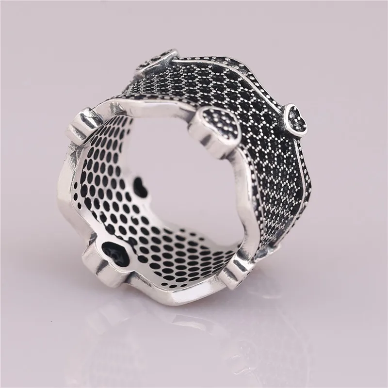 925 sterling silver ring new love honeycomb ring suitable for ladies wedding Valentine's Day gift