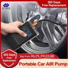 

E-ACE M09 Inflatable Pump Air Compressor for Bicycle Car Boat Tire Inflator Portable Rechargeable 120PSI Pump for Motorcycle