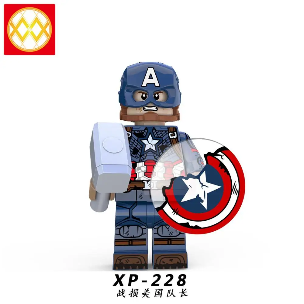 

Free Shipping XP228 Captain America Steve Rogers Falcon Sam Avengers Endgame Super Heroes Building Blocks Kids Friends Toys