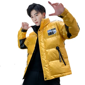 

High quality winter thick warm jacket men's thickening pike coat duck down hat casual coat Slim version men's jacket