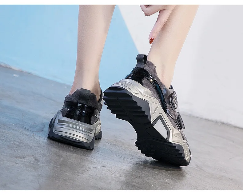 Женские кроссовки на платформе с кристаллами; женская обувь для бега; спортивная дышащая обувь; блестящие стразы; женские кроссовки; J5-48