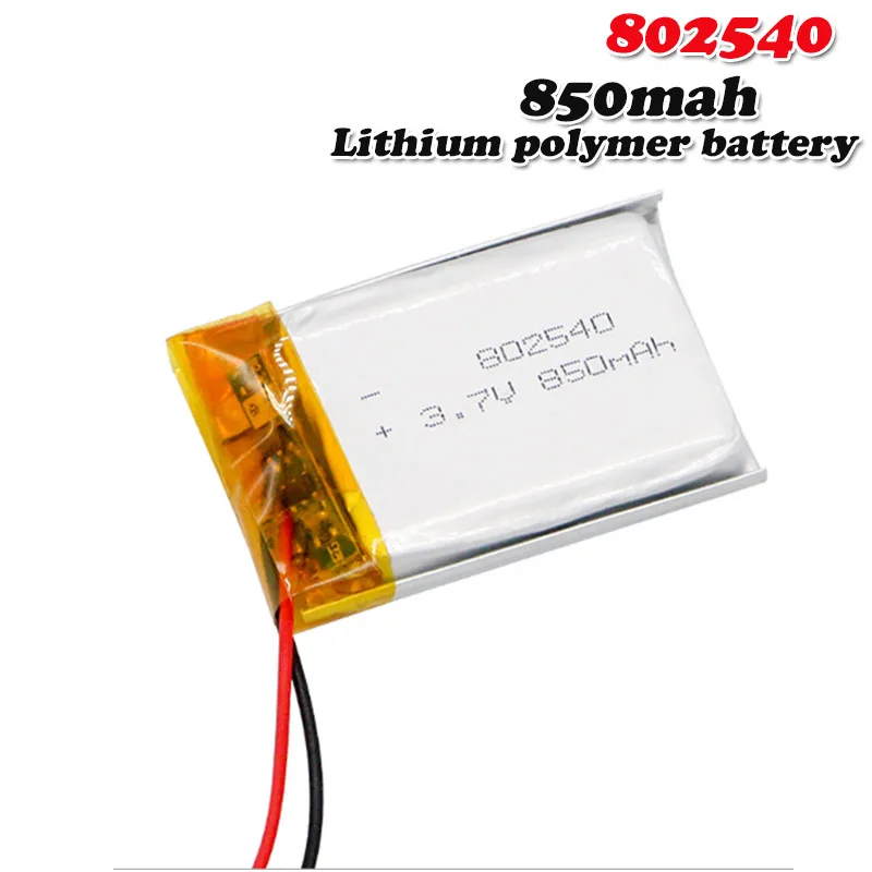 Аккумулятор 850 мА · ч 3 7 в 802540 литий-полимерный аккумулятор для MP3 MP4 MP5 GPS Power bank