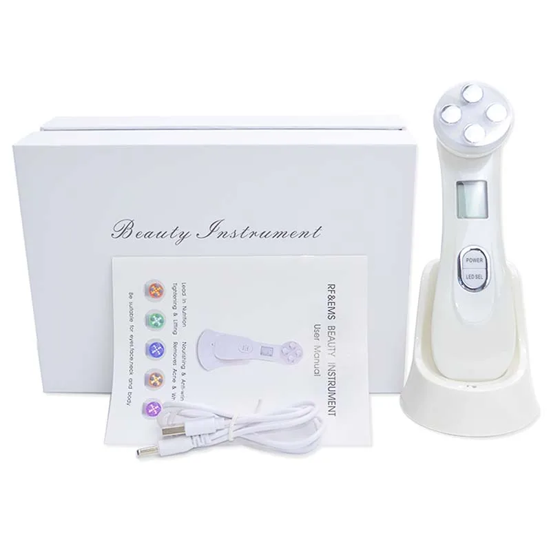 Licheng RF Beauty Device EMS LED Photon Electroporation Skin Tighten Rejuvenation Wrinkle Removal Face Lifting Massager Anti-age