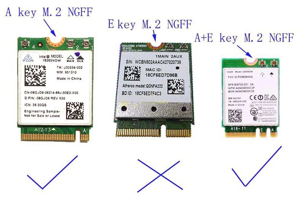 Адаптер Wifi M.2 ключ A + E для Macbook 2012 2015 Pro карта BCM943602CS BCM94360CS BCM94331CSAX M2 Wi Fi Bluetooth