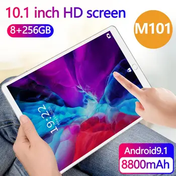 

Global version 256G 10.1 inch available tablet PC Android 9.0 M101 8800mah 2+16MP 8GB RAM 128GB 3 colors new classic tablet