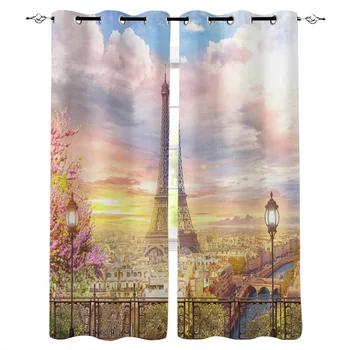 

Paris France Architecture Art Europe Curtains Living Room Curtains High Blackout Curtain Thick Style
