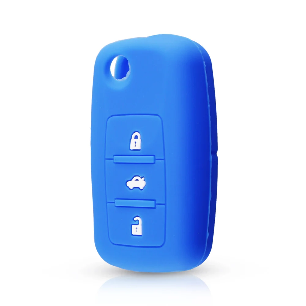 KEYYOU 2/3BTN силиконовый Автомобильный ключ для VW Golf 4 5 6 7 Bora Jetta POLO GOLF Passat b6 b8 Skoda Octavia t5 caddy место для ключа чехол