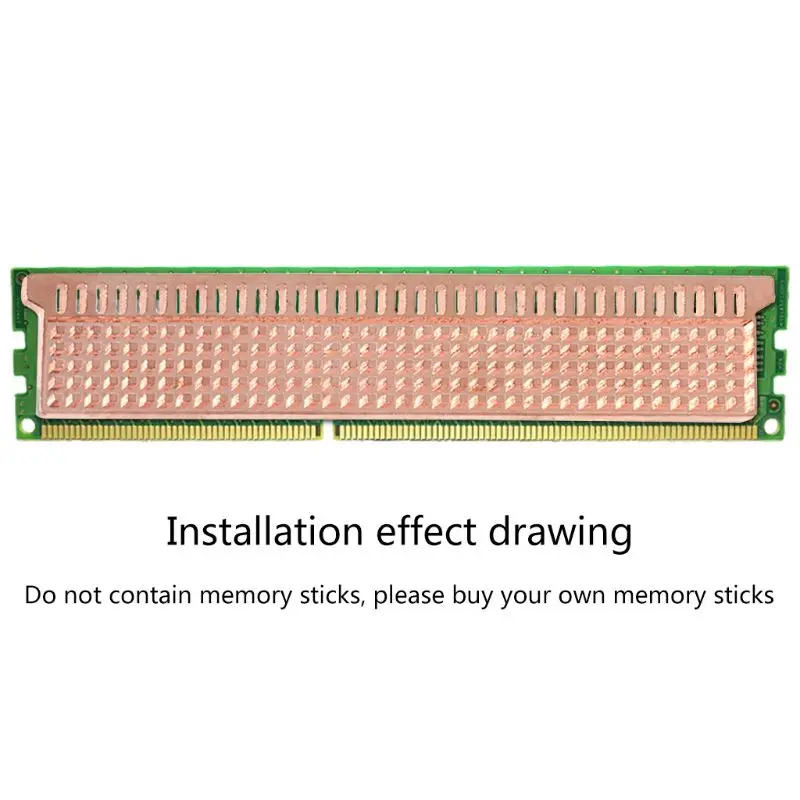 ПК ram кулер медный настольный компьютер памяти радиатор для DDR2 131x27x1,5/2 мм K1AB