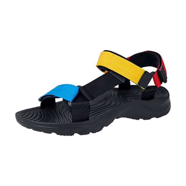 2021 Cheap Big Size 46 Mens Summer Sandals Lightweight Outdoor Men Flip Flops Flat Non-Slip Casual Sandals Men босоножки летние Yellow Blue-6902