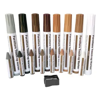 

17PCS Furniture Touch Up Kit Markers & Filler Sticks Wood Scratches Restore Kit Scratch Patch Paint Pen Wood Composite Repair
