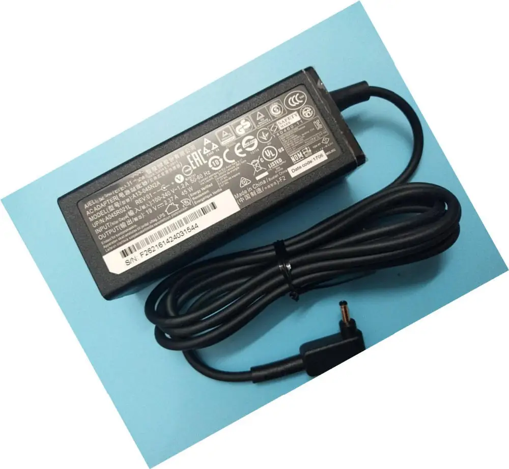 19V 2.37A 45W 3 0*1 1mm PA 1450 26 Ноутбук AC адаптер Зарядное устройство для Acer Chromebook 11 CB3 111 13 CB5