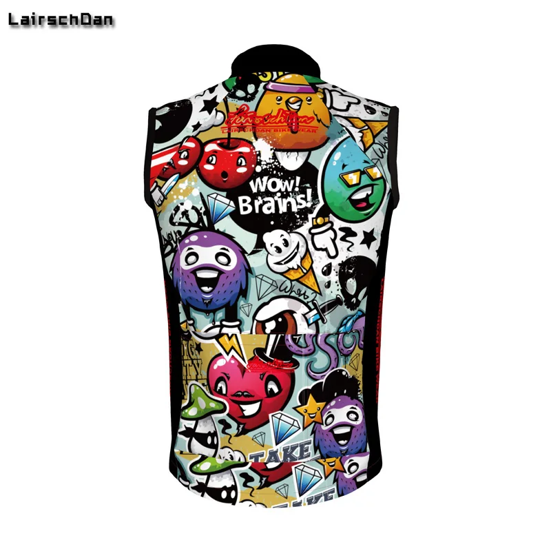 SPTGRVO Lairschdan mens winter cycling vest jersey thermal fleece sleeveless warm road bike clothes women‘s funny mtb shirt