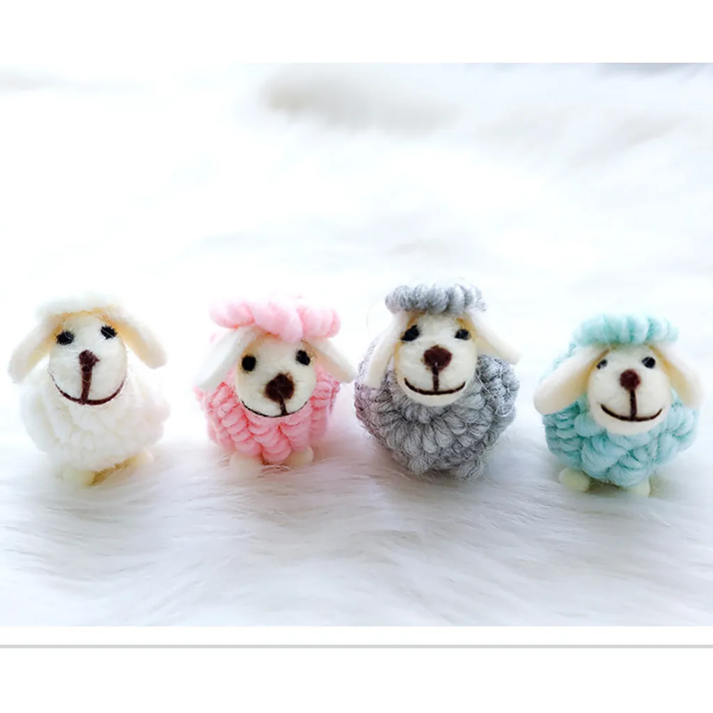 HUADODO шерсть красочный ягненок Рождественские Подвески Украшения для