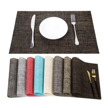 

Washable PVC Table Linings Placemat Resilience Insulation Table Mat Protector Non-slip Bowl American Game Pad Stand