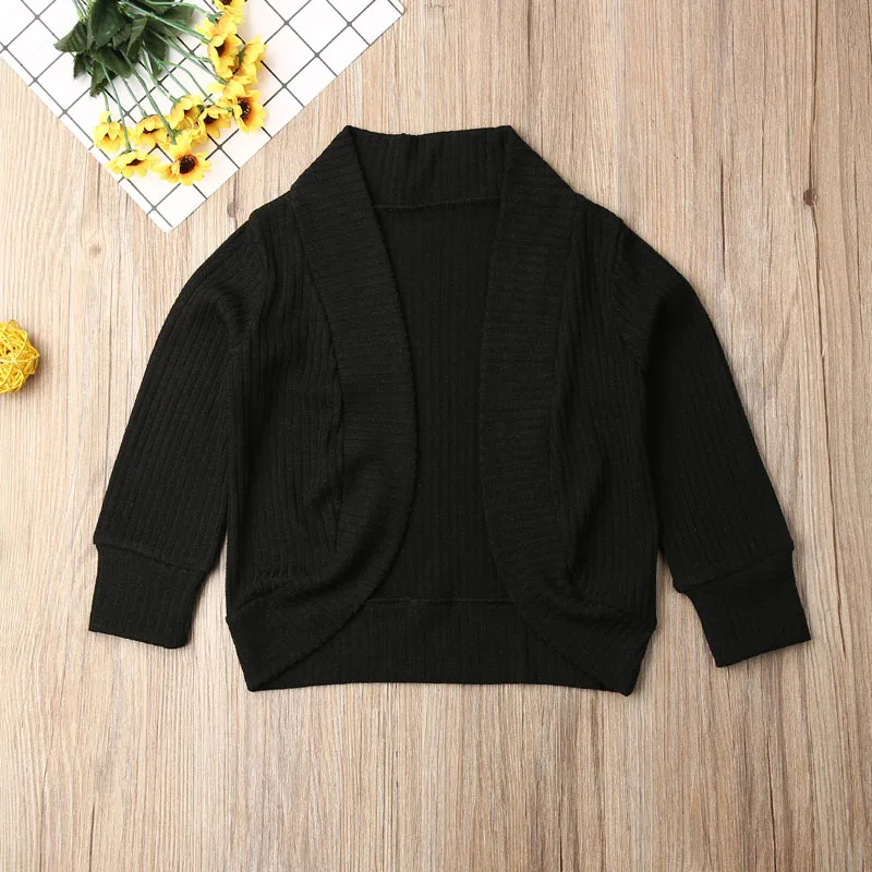 Focusnorm/ Повседневный мягкий свитер для маленьких девочек; куртка; 2 стиля; Однотонный вязаный кардиган; осенние куртки; Топ