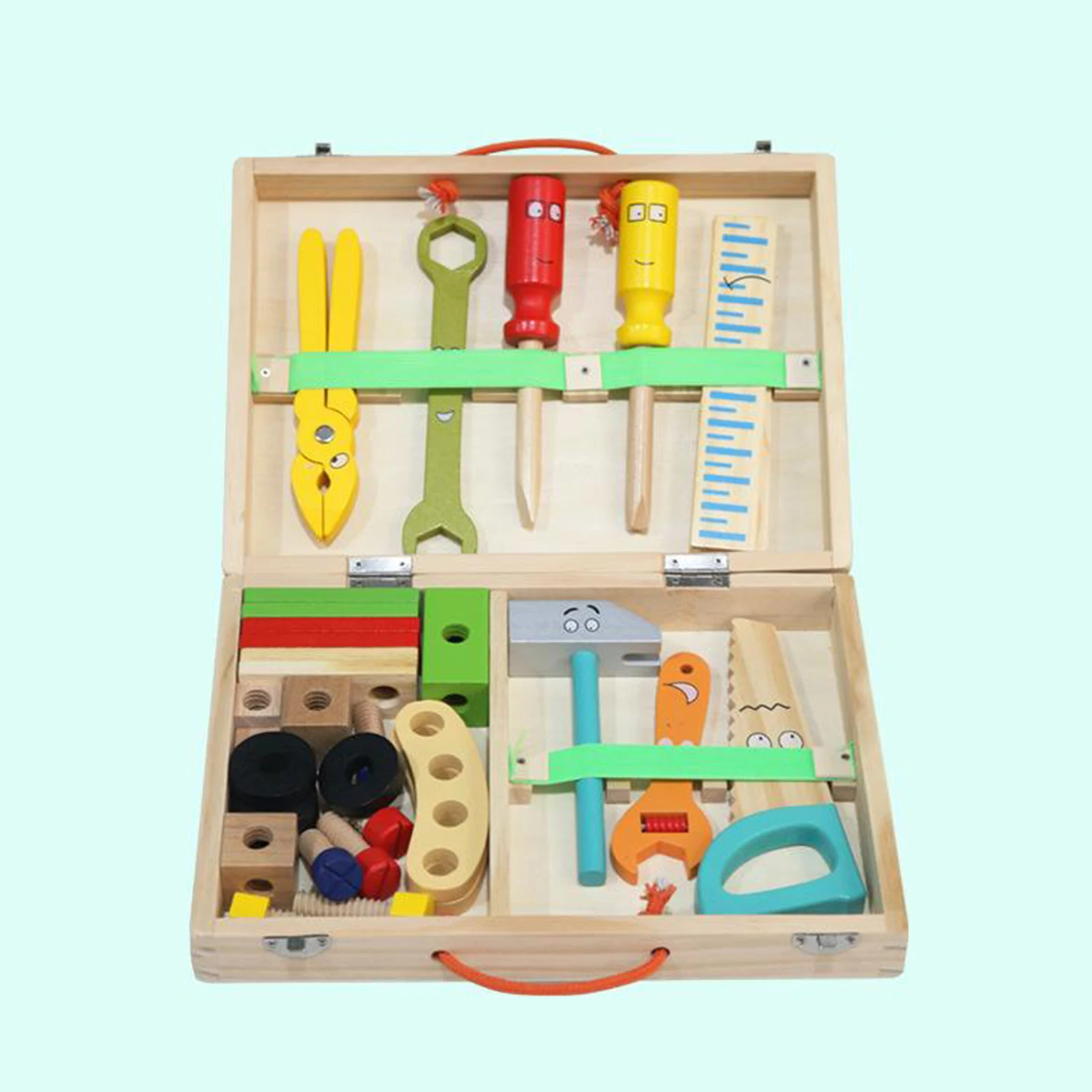 Wooden Repair Tools Box for Children Educational Puzzle Toys Games